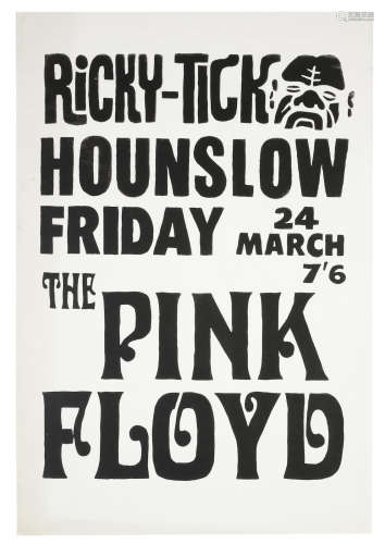 1967, Pink Floyd: A Ricky Tick Club concert poster,