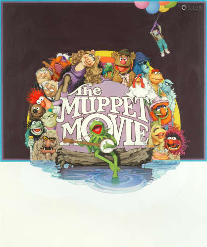 Henson Associates / Associated Film Distribution, 1979, The Muppets: Original unused poster artwork for the film The Muppet Movie, by Richard Amsel,