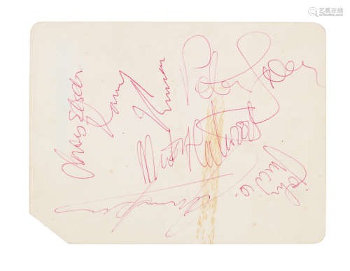 1969, Fleetwood Mac: An autographed concert ticket,