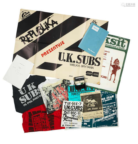 late 1970s/early 1980s, Qty Punk: UK Subs and other memorabilia,