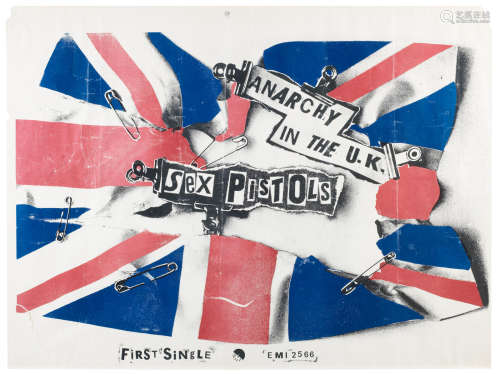 late 1976, Sex Pistols: An 'Anarchy In The UK' poster,