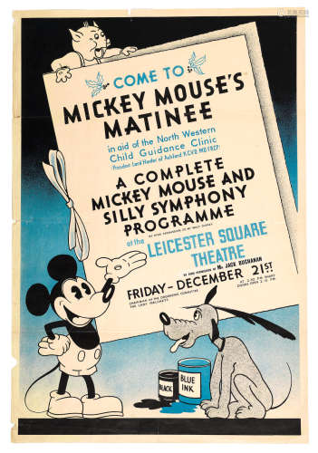 circa 1930s-40s, 3 Walt Disney: Three early posters for Mickey Mouse and Donald Duck,