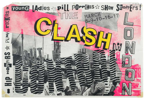 1984, The Clash: A 'Clash In London/Out Of Control' concert poster,