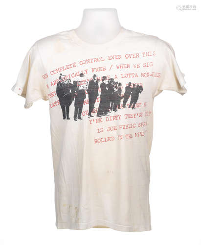 1977, The Clash: A 'Policemen/Complete Control' T-shirt,