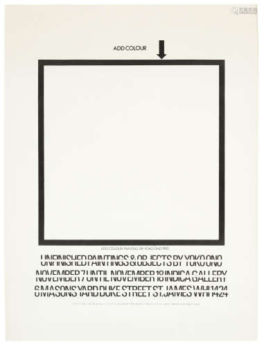 1966, Yoko Ono: An Indica Gallery exhibition poster, 'Unfinished Paintings & Objects',