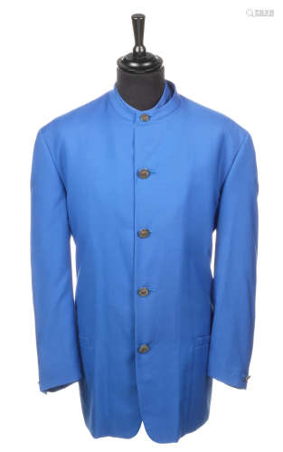 2 Elton John: A Versace blue blazer and matching waistcoat worn by Elton John,