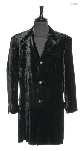 Elton John: A vintage Versace black velvet Jacket,