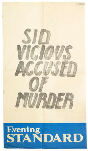 1978, Sex Pistols: An 'Evening Standard' newstand poster,