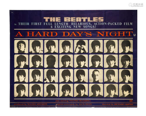 United Artists, 1964, The Beatles: A film poster for A Hard Day's Night,