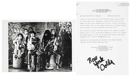 early 1975, New York Dolls: A press release,