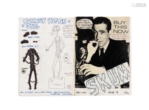 1977, Punk: 'Skum' No.3 fanzine original artwork,
