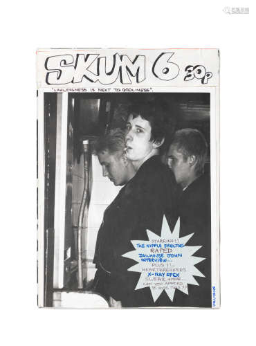 1977, Punk: 'Skum' No.6 fanzine original artwork,
