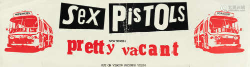 1977, Sex Pistols: A 'Pretty Vacant' promo banner,
