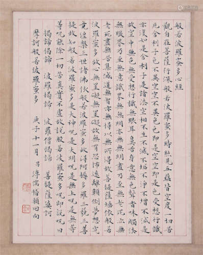 ONE PAGE OF CHINESE ABLUM CALLIGRAPHY ON PAPER