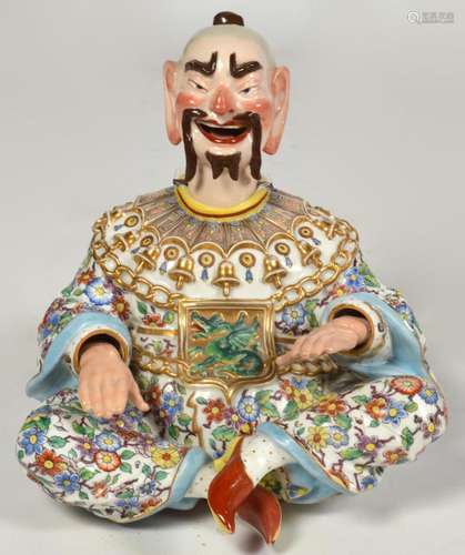 Meissen Style Porcelain Nodder Pagoda Figure