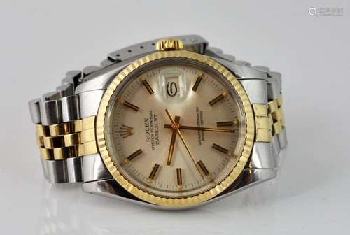 Vintage Men's Rolex Two Toned Datejust