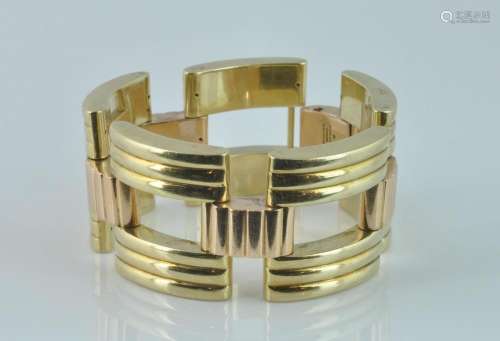 Tiffany & Co. Yellow & Rose Gold Link Bracelet
