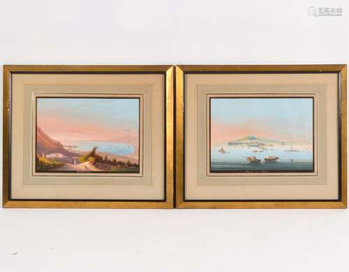 Two Finely Detailed Italian Watercolors