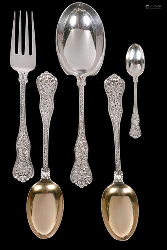 5 Pcs. Tiffany Sterling Olympian Flatware