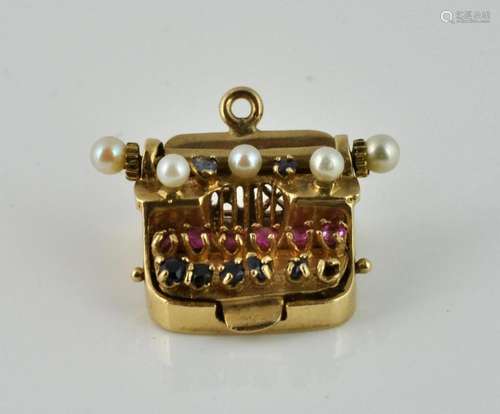 14kt. Gold Mechanical Typewriter Charm