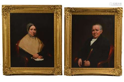 Pair of 19th Ct. Portraits by Samuel Waldo