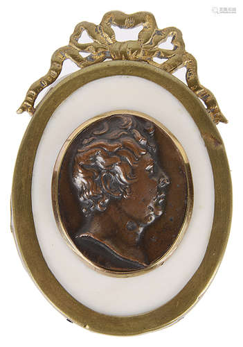 A 19th c. bronze cameo