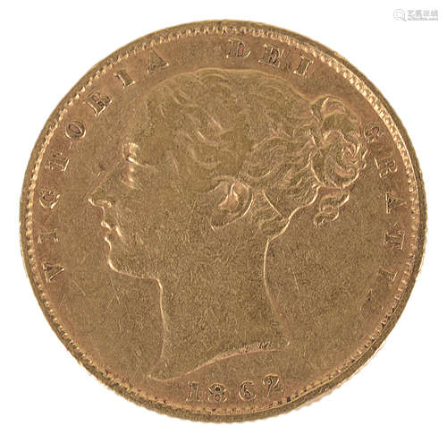 A Queen Victoria 1862 gold full sovereign