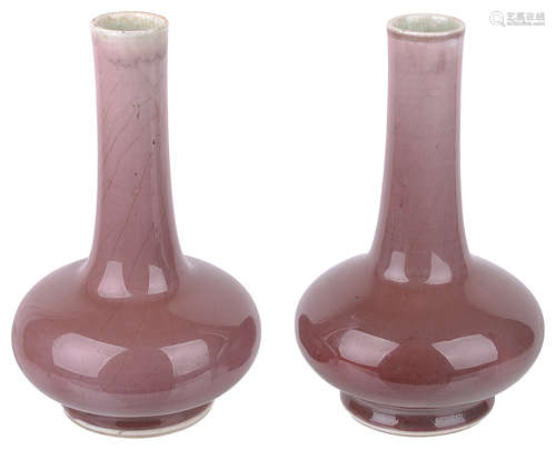 A pair of late 19th c. Chinese sang de boeuf vases(2)