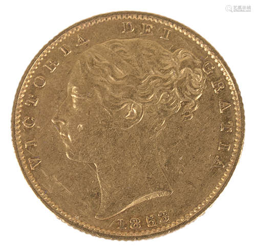 A Queen Victoria 1853 gold full sovereign