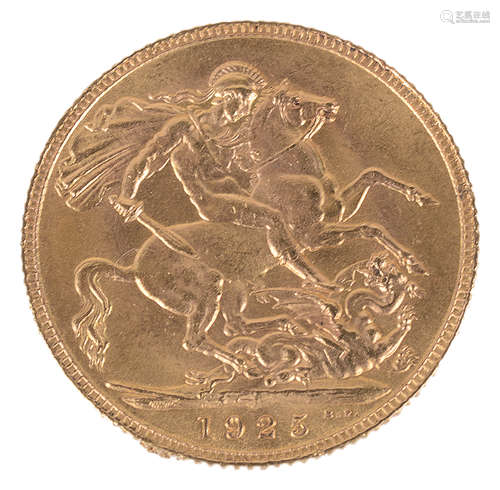 A George V 1925 gold full sovereign