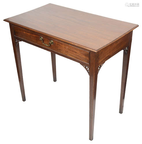 A mahogany side table, 19th c.