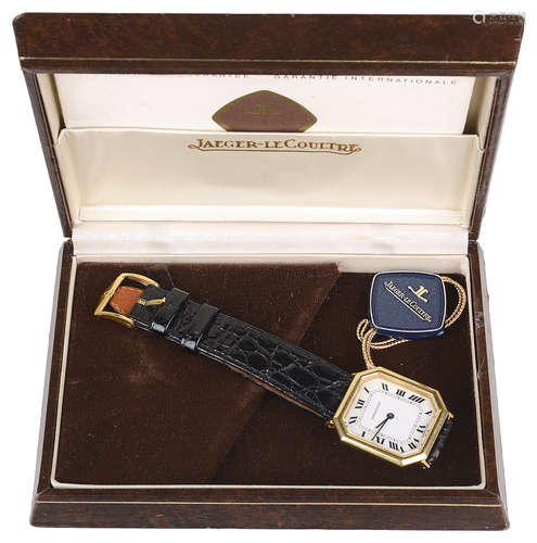 A 18k gold Jaeger Le Coultre gentlemans wristwatch,