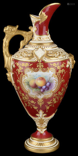 A fine quality Royal Worcester ewer, circa 1903