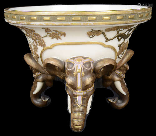 A Royal Worcester elephant pot pourri bowl