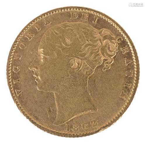 A Queen Victoria 1862 gold full sovereign