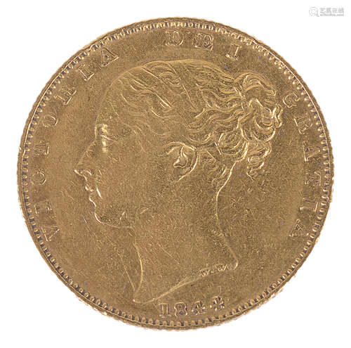 A Queen Victoria 1844 gold full sovereign