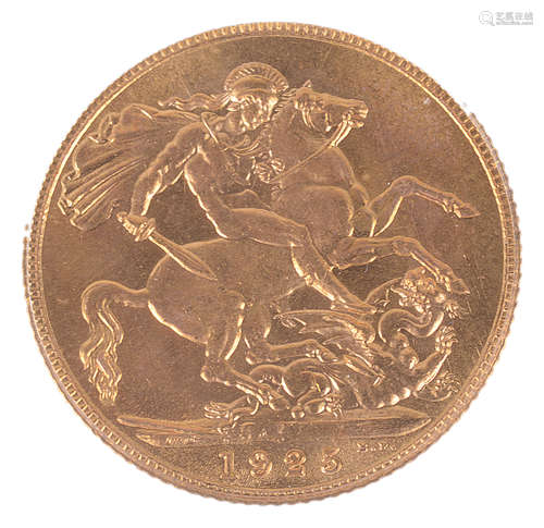 A George V 1925 gold full sovereign