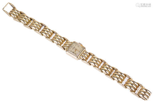 A 14k gold E Gubelin ladies wristwatch