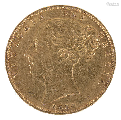 A Queen Victoria 1854 gold full sovereign