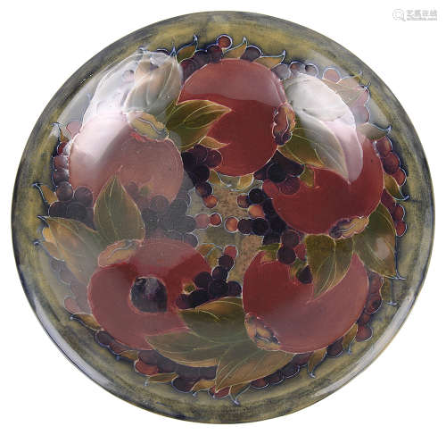 A William Moorcroft 'Pomegranate' plate,