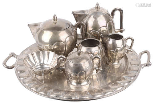 A Feisa Mexican sterling silver tea service(7)