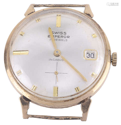 A 9ct gold Swiss Emperor gentleman's wristwatch