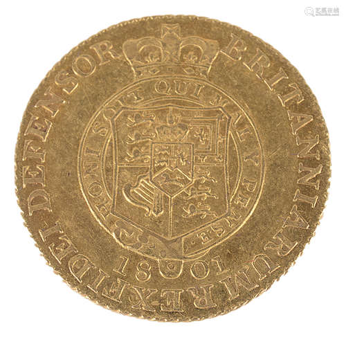 A George III 1801 gold guinea