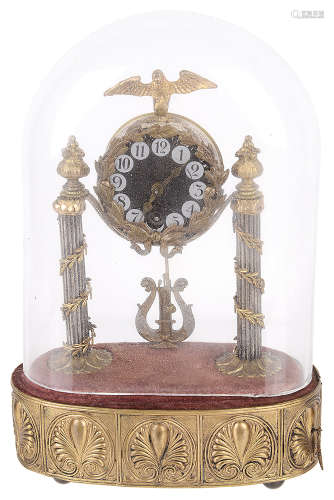 A Vienna musical mantel clock, 20th c.