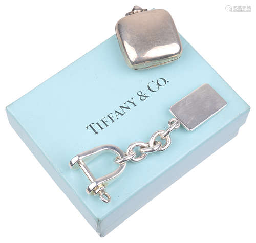 A Tiffany & Co silver key fob (2)