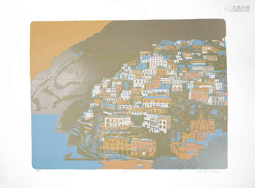 Geoffrey Elliott(Brit.b.1935) 'Positano','Pompei' limited ed prints(2)