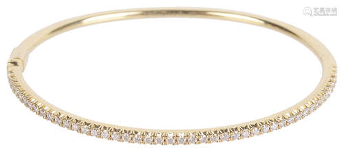 A Tiffany & Co. 18ct gold and diamond 'Metro' bangle