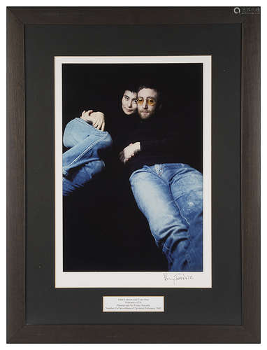 Photographic print of John Lennon and Yoko Ono Feb70 by Penny Tweedie