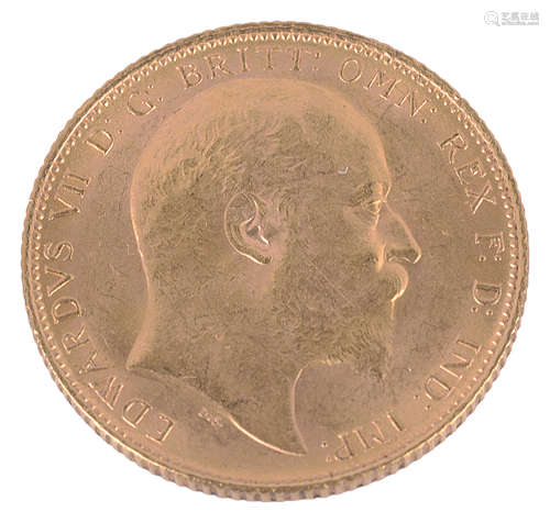 An Edward VII 1904 gold full sovereign