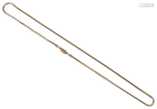 An 18ct gold simple box link chain